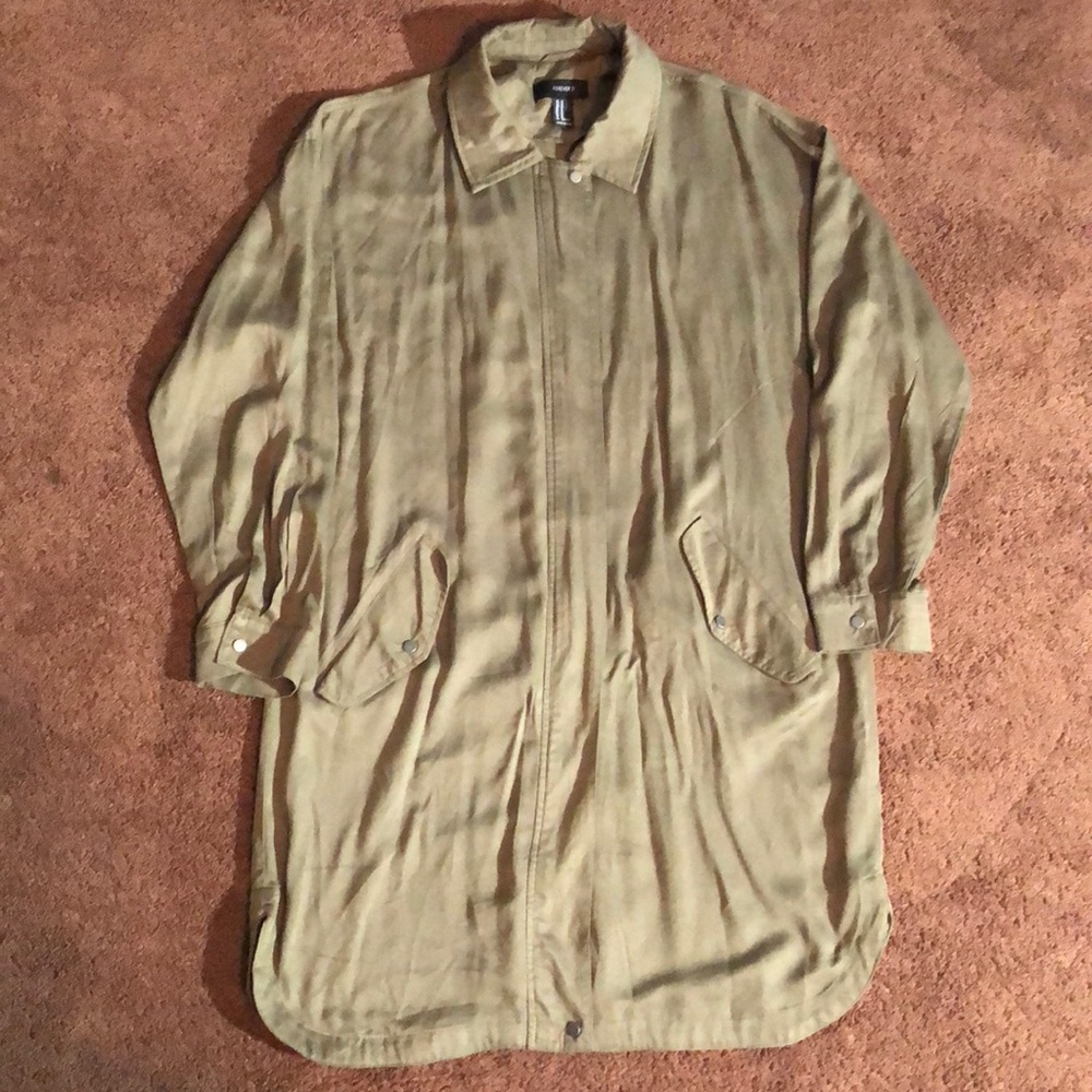 ARMY GREEN TRENCH COAT